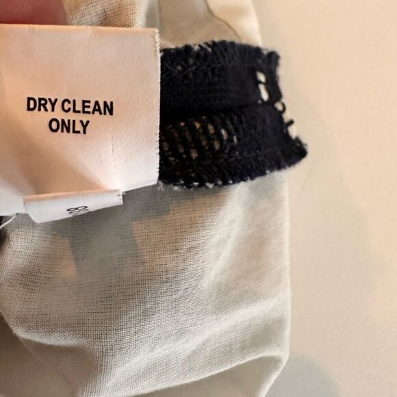 Phoebe Couture Lace Sheath Dress in Navy, Size 4 - Picture 3 of 5